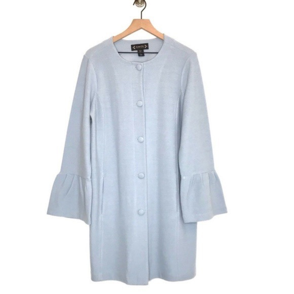Anthropologie Jackets & Blazers - NANETTE LEPORE - Baby blue Wool Duster coat, M